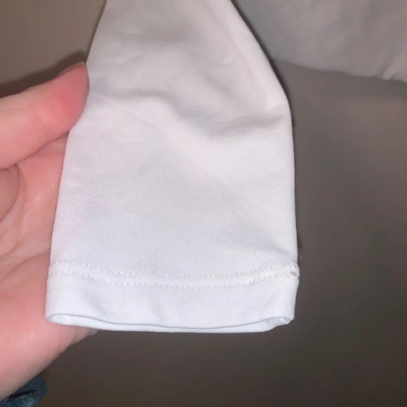 Aritzia Babaton White Sculpt Cropped Long Sleeve Shirt XS - Picture 8 of 11